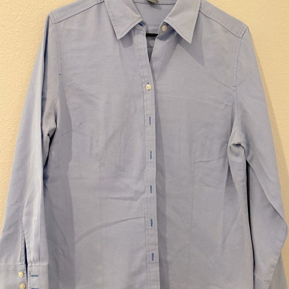 Ann Taylor button down shirt. Size 14, light blue